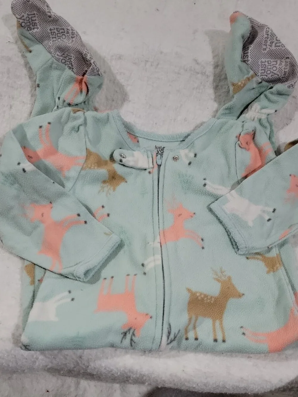 Carter's Mixed Print Footed Pajamas & Pajama Set in Pink, Mint, Gray, White 2T